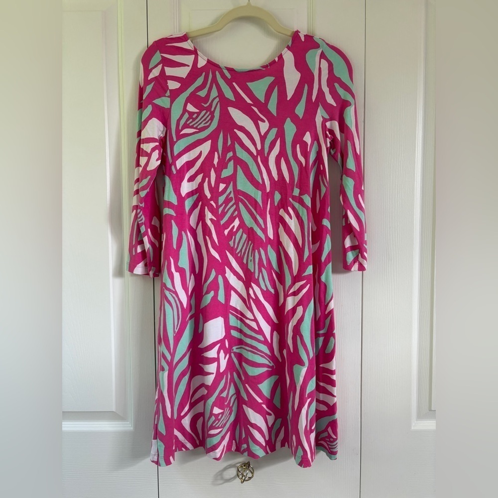 Lilly Pulitzer Ophelia Swing Dress Capri Pink Papaya Playa Lattice Size Small
